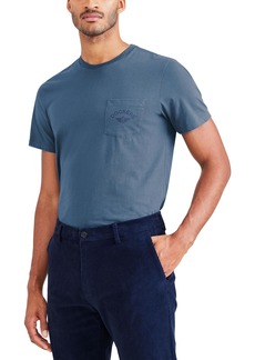 Dockers Men's Slim Fit Short Sleeve Graphic Tee Shirt Blue Fusion-Fan Logo