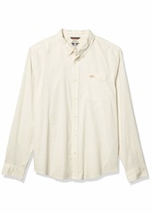 Dockers Men's Long Sleeve Alpha Icon Button Down Shirt Khaki turf XL