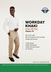 Dockers Men's Workday Smart 360 Flex Classic Fit Khaki Stretch Pants - New British Khaki