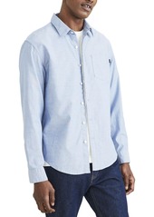 Dockers Men's Woven Oxford Shirt - Delft Blue