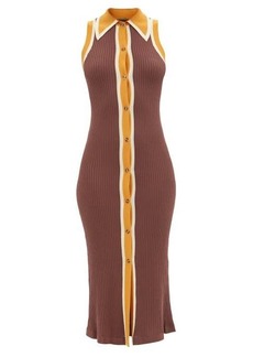 Dodo Bar Or - Rona Knitted Shirt Dress - Womens - Brown Multi