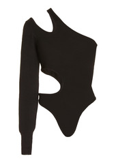 DoDo Bar Or - Women's Andy Cutout Knit One-Shoulder Bodysuit - Black/yellow - Moda Operandi