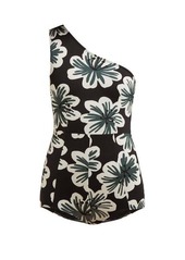 Dodo Bar Or Galina asymmetric floral-print swimsuit
