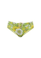 Dodo Bar Or Lima belted floral-print bikini briefs
