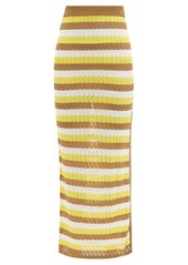 Dodo Bar Or Sia striped pointelle-knit midi skirt