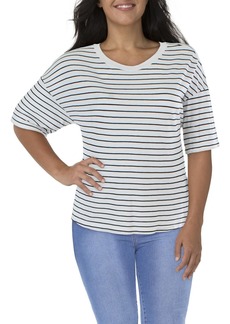 Dolan Womens Striped Crew Neck T-Shirt
