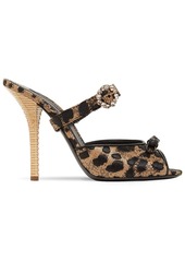 Dolce & Gabbana 105mm Leopard Jacquard Sandals