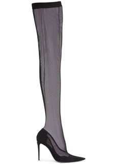 Dolce & Gabbana 105mm Lollo Tulle Over-the-knee Boots