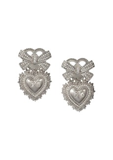 Dolce & Gabbana 18kt white gold Devotion diamond sacred heart earrings