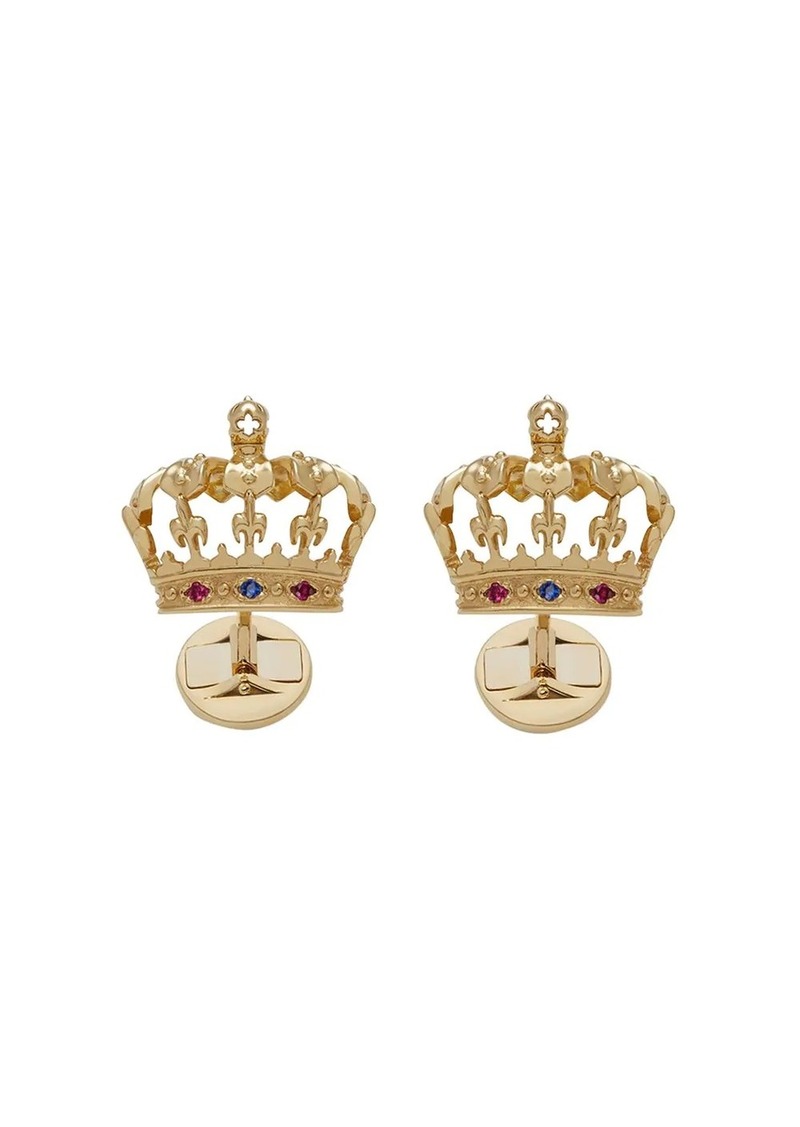 Dolce & Gabbana 18kt yellow gold crown cufflinks