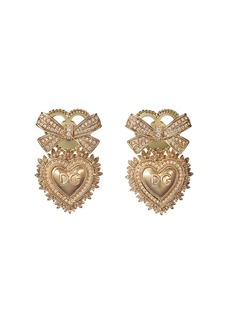 Dolce & Gabbana 18kt yellow gold diamond Devotion earrings