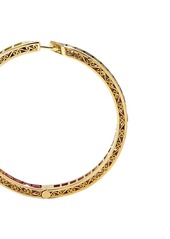 Dolce & Gabbana 18kt yellow gold diamond sapphire rainbow hoops