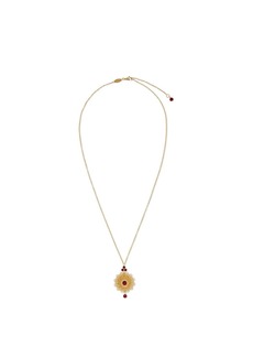 Dolce & Gabbana 18kt yellow gold filigree rhodolite pendant necklace