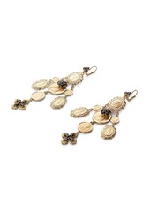 Dolce & Gabbana 18kt yellow gold Sicily cross-pendant earrings