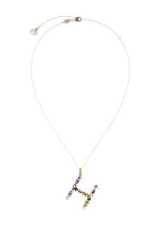 Dolce & Gabbana 18kt yellow gold initial H gemstone necklace