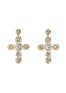 Dolce & Gabbana 18kt yellow gold Pizzo clip-on earrings
