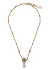 Dolce & Gabbana 18kt yellow gold Rainbow gemstone pendant necklace