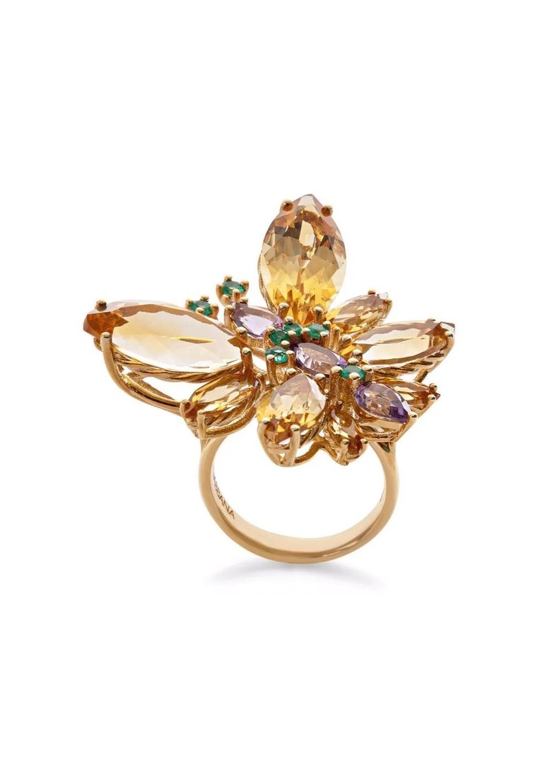 Dolce & Gabbana 18kt yellow gold Spring gemstone ring