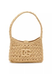 Dolce & Gabbana 3.5 Raffia Logo Shoulder Bag