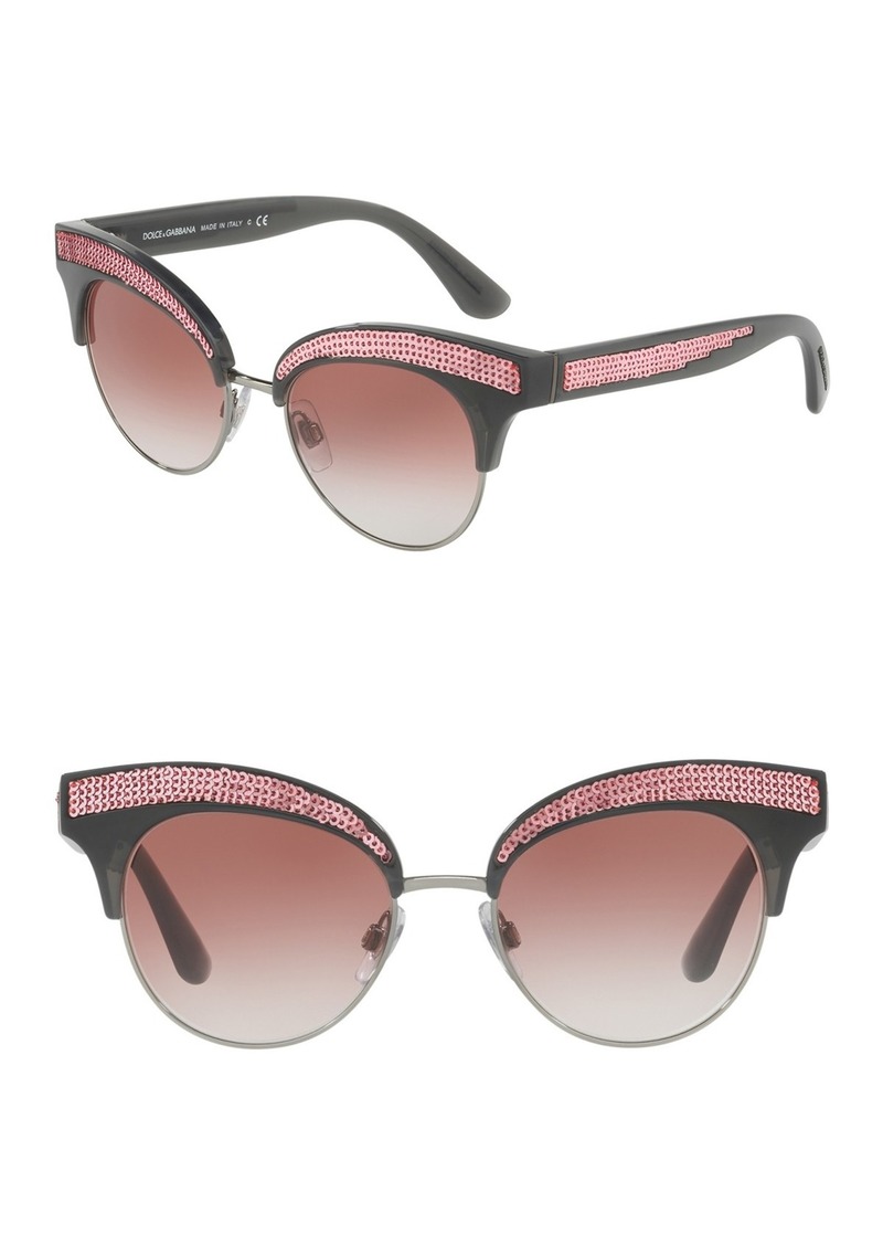 50mm Embellished Cat Eye Sunglasses