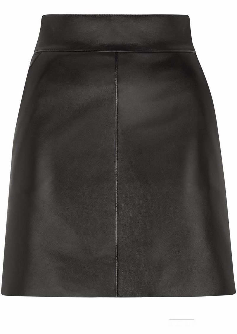 Dolce & Gabbana A-line leather miniskirt