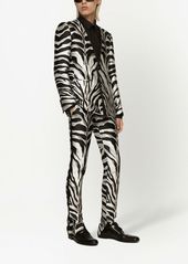 Dolce & Gabbana zebra-print lamé jacquard blazer