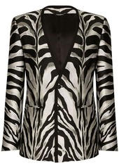 Dolce & Gabbana zebra-print lamé jacquard blazer