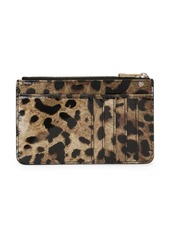 Dolce & Gabbana leopard-print leather card holder