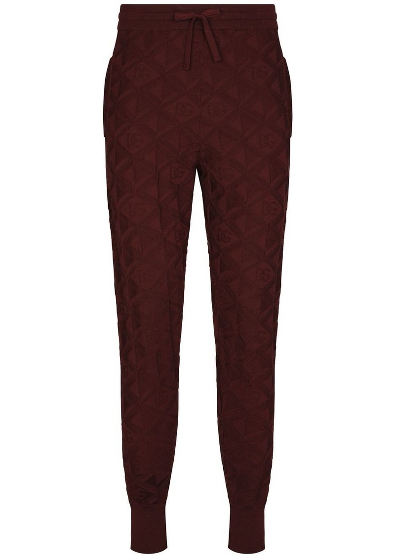 Dolce & Gabbana 3D-jacquard silk track pants