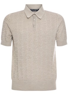 Dolce & Gabbana Allover Silk Logo Polo