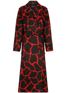 Dolce & Gabbana animal-print trench coat