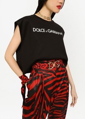 Dolce & Gabbana animal-print wrist scarf