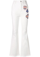 Dolce & Gabbana applique patch flared jeans