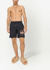 Dolce & Gabbana Athletic-print swim shorts