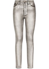 Dolce & Gabbana Audrey metallic-effect skinny jeans