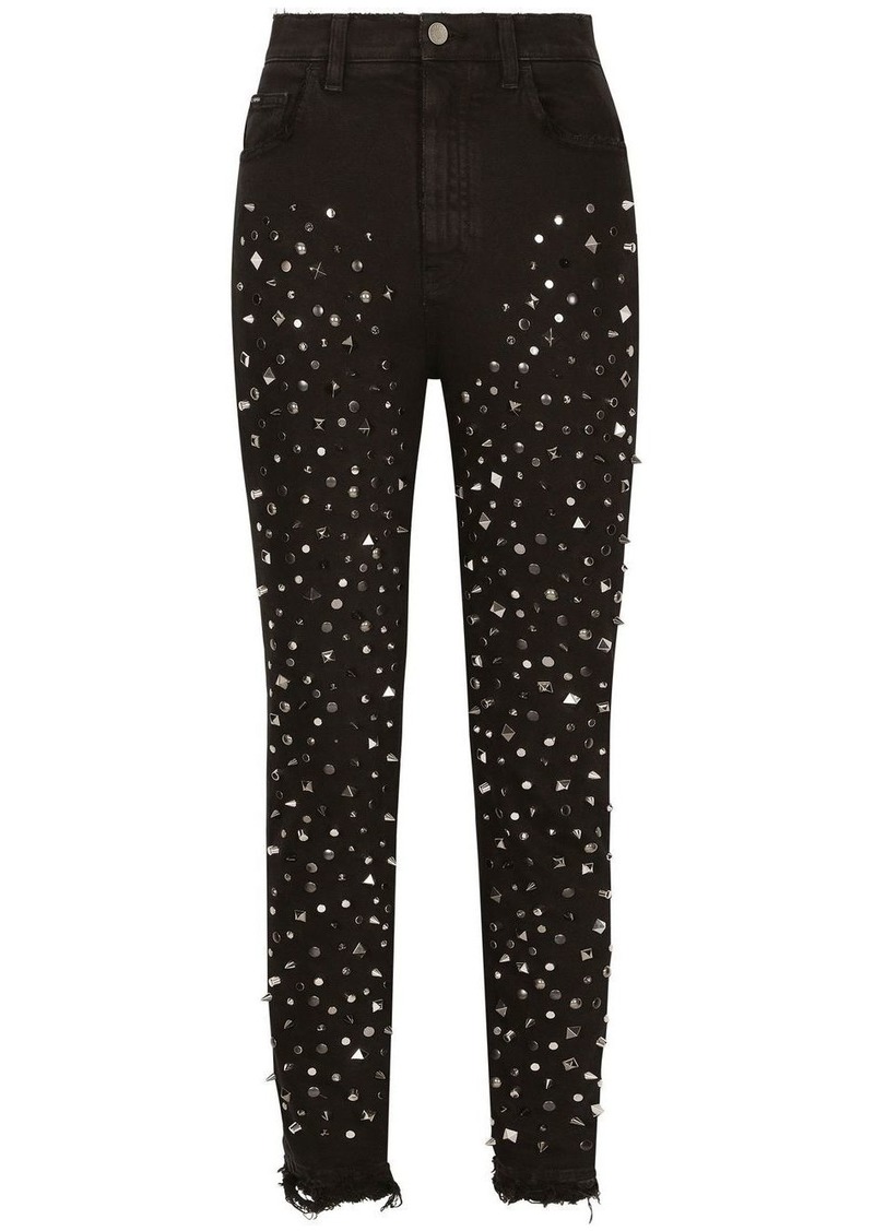 Dolce & Gabbana Audrey studded skinny jeans