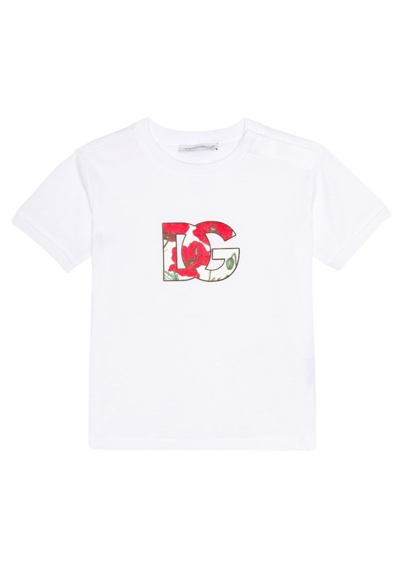 Dolce & Gabbana Kids Baby logo printed cotton jersey T-shirt