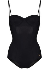 Dolce & Gabbana logo-tag balconette swimsuit