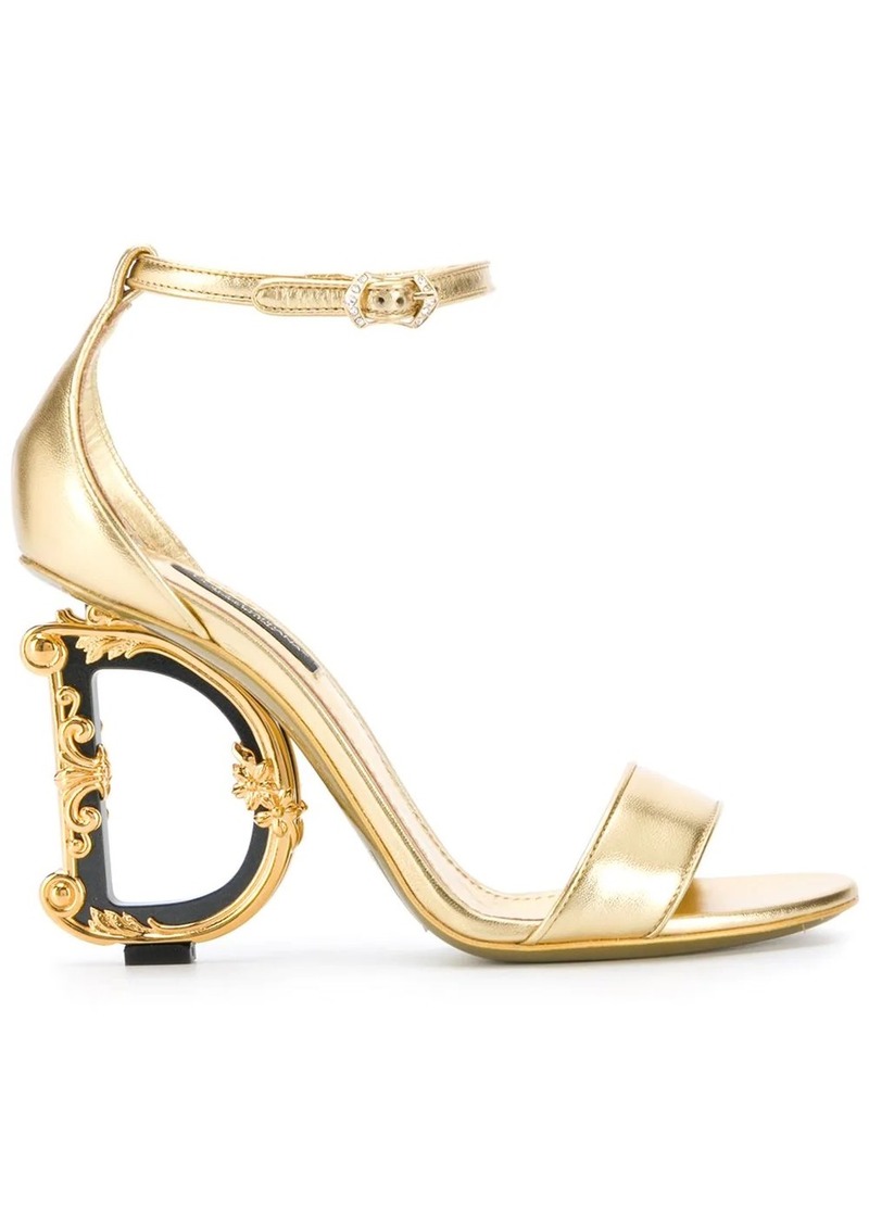 Dolce & Gabbana Baroque DG 105mm leather sandals