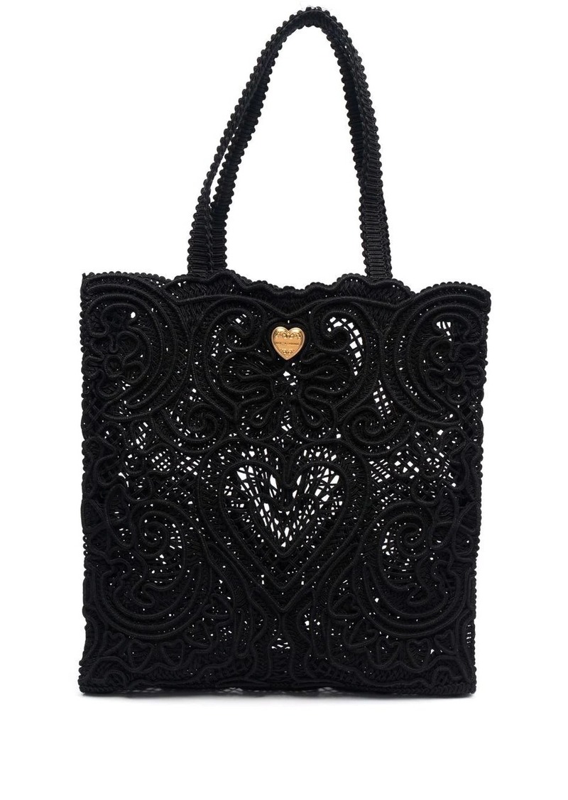 Dolce & Gabbana medium Beatrice cordonetto lace shopper bag