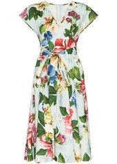 Dolce & Gabbana belted floral-print dress