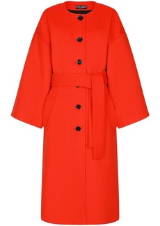 Dolce & Gabbana belted single-breasted coat