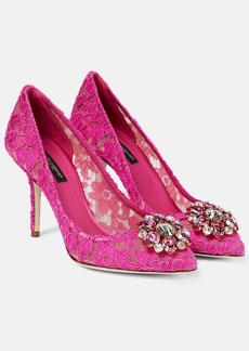 Dolce & Gabbana Belucci embellished lace pumps