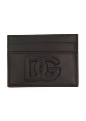 Dolce & Gabbana Black Card-Holder with DG Logo Detail in Smooth Leather Woman
