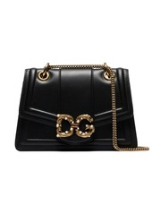 Dolce & Gabbana black DG embellished leather shoulder bag