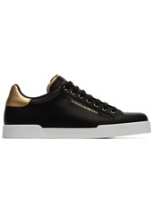 Dolce & Gabbana black Portofino low-top leather sneakers
