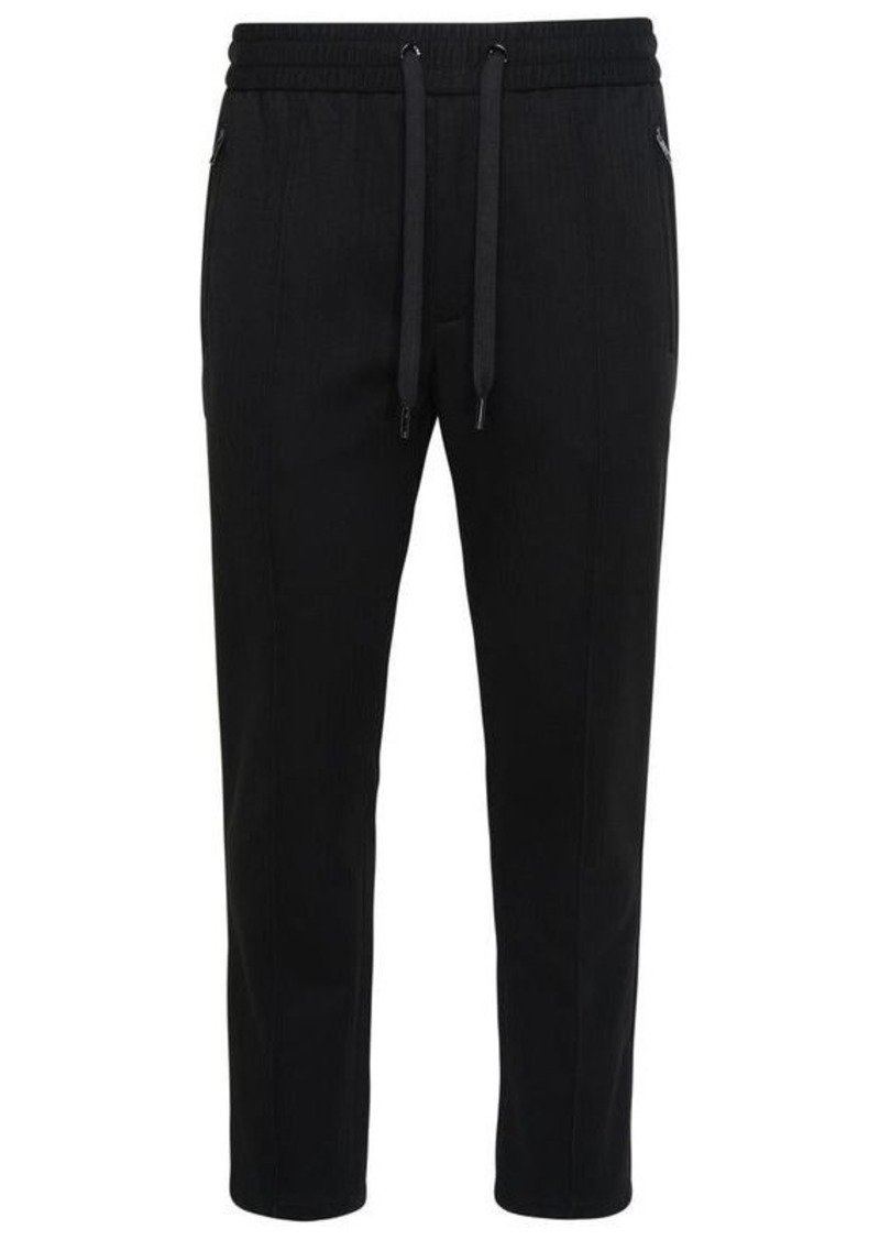 Dolce & Gabbana Black viscose blend trousers