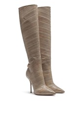 Dolce & Gabbana logo plaque knee boots
