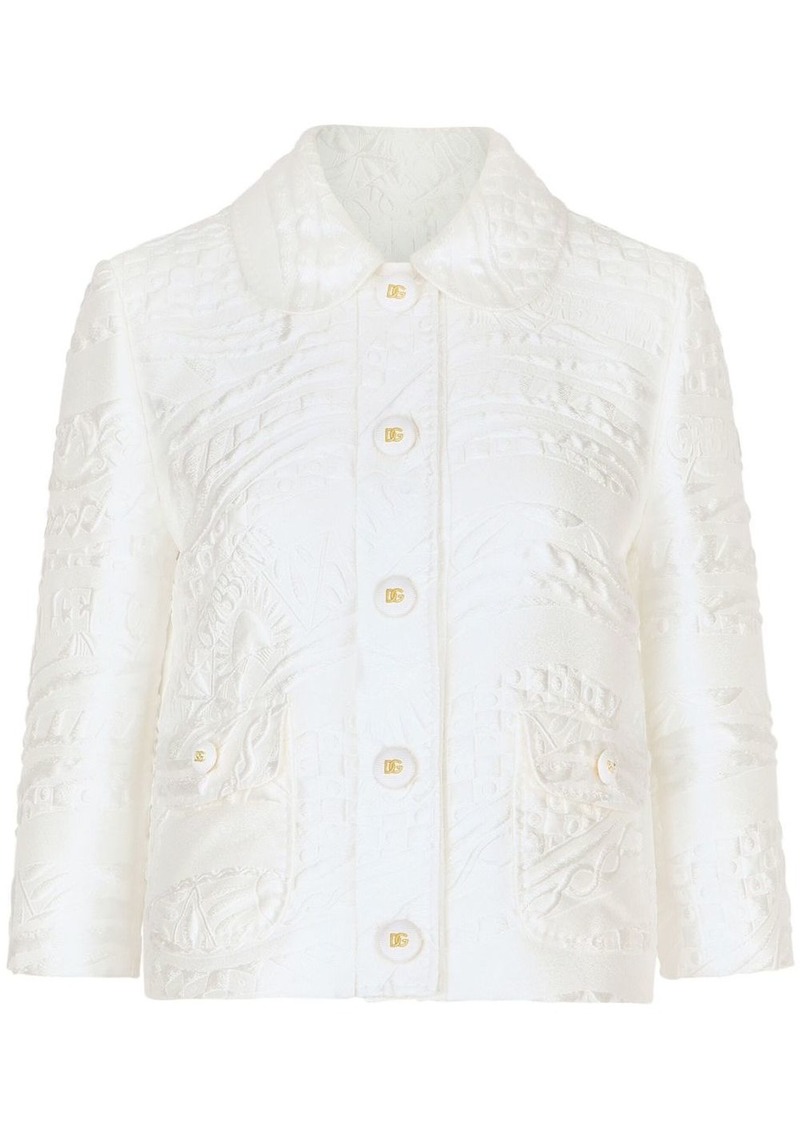 Dolce & Gabbana brocade rounded-collar jacket