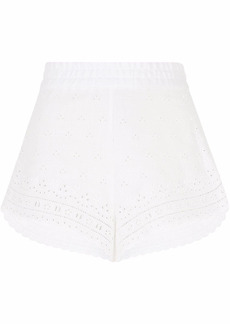 Dolce & Gabbana embroidered linen shorts